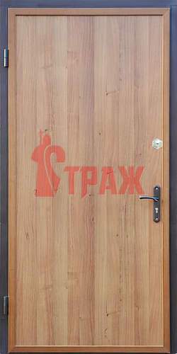 дверь для загородного дома, отделка ламинат и порошок без глазка