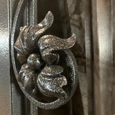 двустворчатая тамбурная решетчатая дверь с ковкой, модель СТДР 063, фото 6