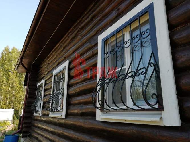 сварные дутые решетки для загородного дома